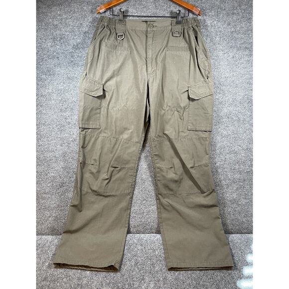 LA Police Gear Pants Mens 38 (34X30) Khaki Ripstop Tactical Basic Operator Cargo - Picture 1 of 13